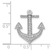 14k White Gold 1/4 carat Diamond Anchor Chain Slide