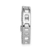 14k White Gold Oval 1/5 carat Diamond Fleur de Lis in Oval Chain Slide