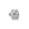 14k White Gold Diamond and Sapphire Evil Eye Chain Slide