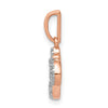 14k Rose Gold 1/10 carat Diamond Om Symbol Pendant