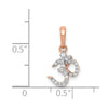 14k Rose Gold 1/10 carat Diamond Om Symbol Pendant