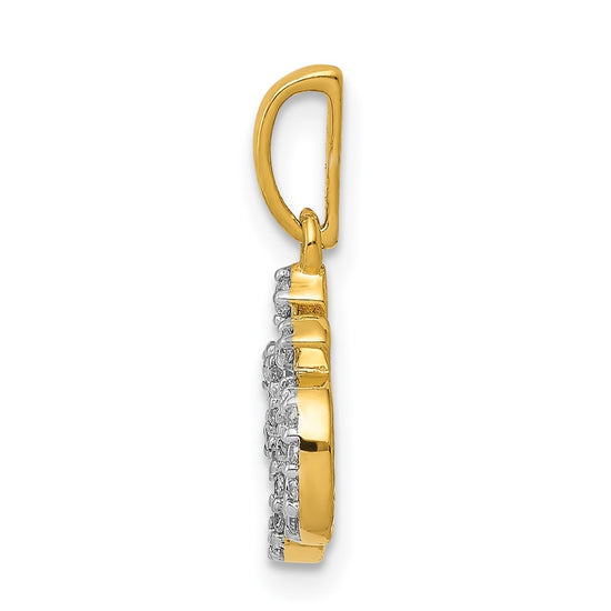 14k 1/6 carat Diamond Om Symbol Pendant