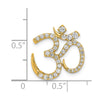 14k 3/8 carat Diamond Om Symbol Chain Slide