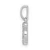 14k White Gold 1/10 carat Diamond Om Symbol Pendant