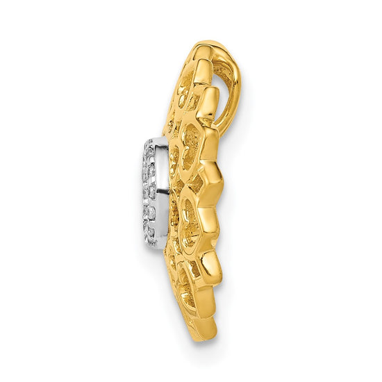 14k 1/20 carat Diamond Sahasrara/Crown Chakra Chain Slide