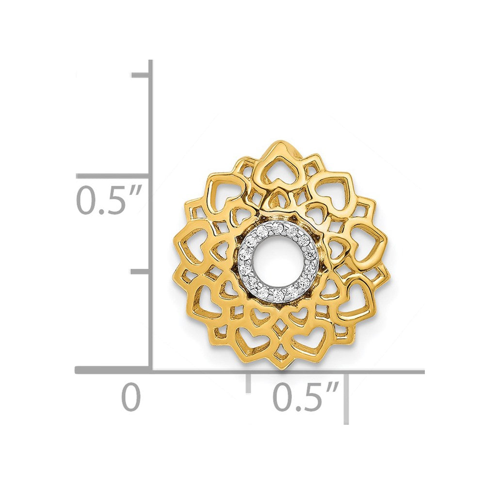 14k 1/20 carat Diamond Sahasrara/Crown Chakra Chain Slide