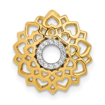 14k 1/20 carat Diamond Sahasrara/Crown Chakra Chain Slide