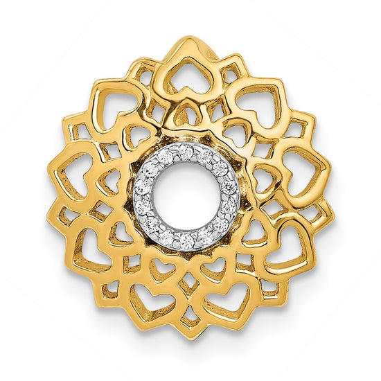 14k 1/20 carat Diamond Sahasrara/Crown Chakra Chain Slide