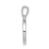14k White Gold Diamond Paw Print in Circle Pendant