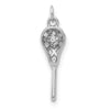 14k White Gold Diamond Lacrosse Stick Pendant