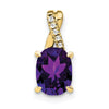 Oval Gemstone & Diamond Pendants