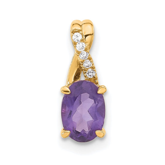Oval Gemstone & Diamond Pendants