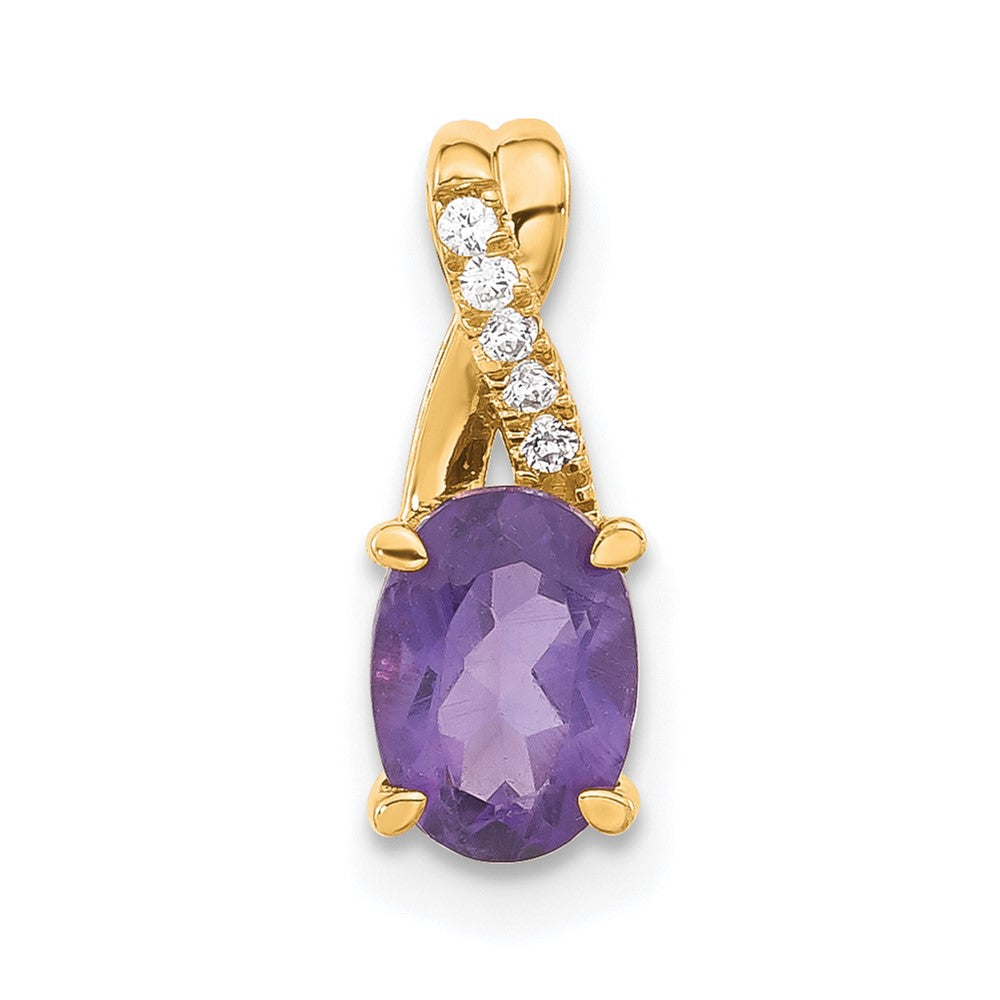 Oval Gemstone & Diamond Pendants