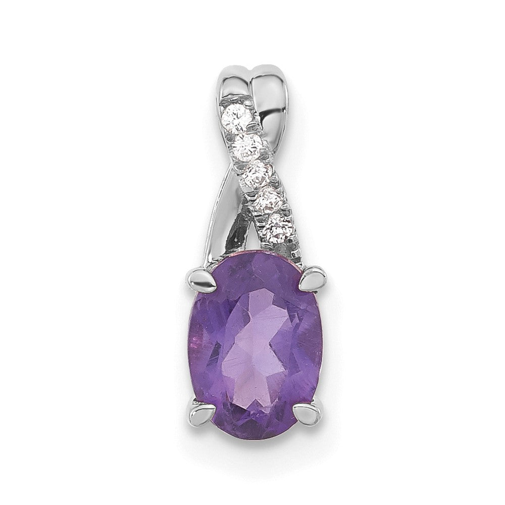 Oval Gemstone & Diamond Pendants