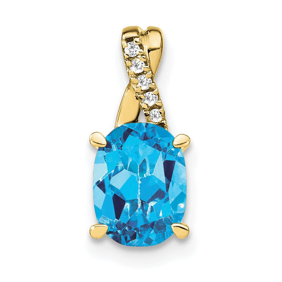 Oval Gemstone & Diamond Pendants