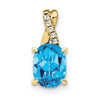 Oval Gemstone & Diamond Pendants