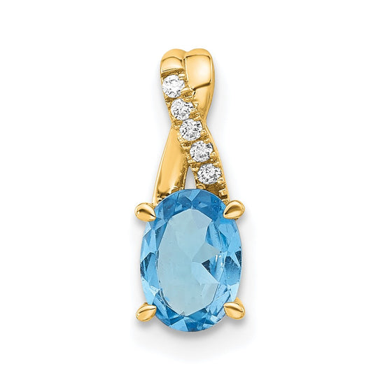 Oval Gemstone & Diamond Pendants