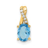 Oval Gemstone & Diamond Pendants