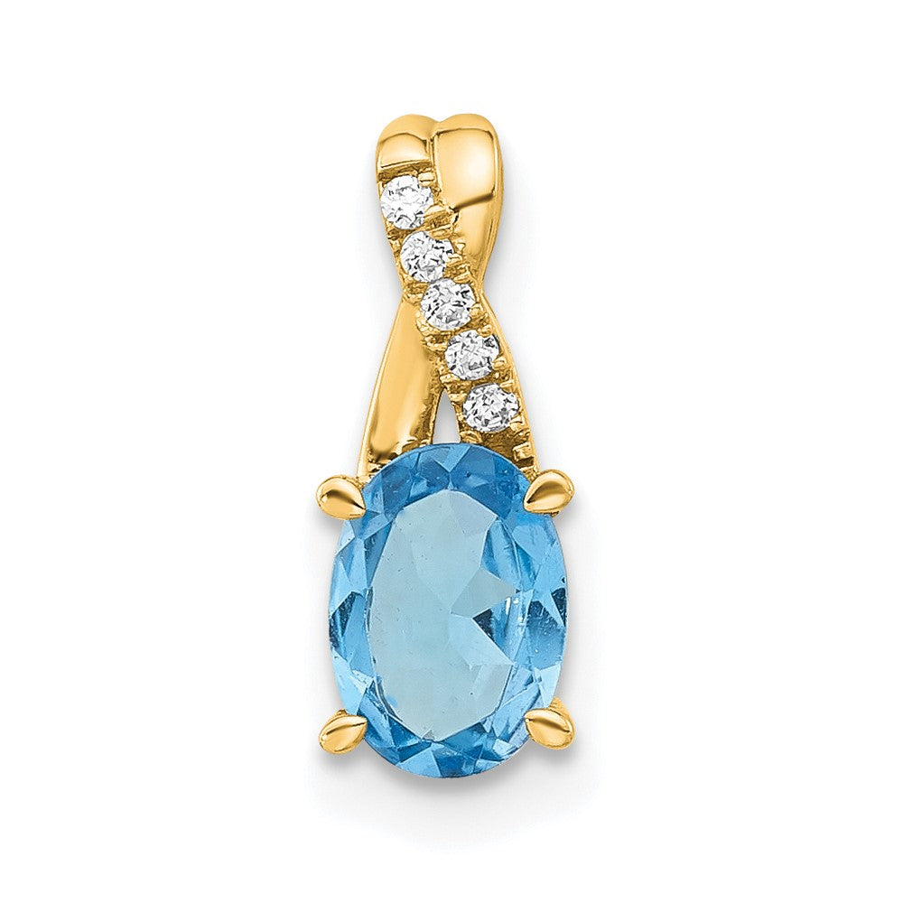 Oval Gemstone & Diamond Pendants