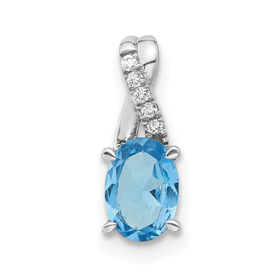 Oval Gemstone & Diamond Pendants