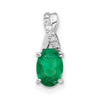 Oval Gemstone & Diamond Pendants