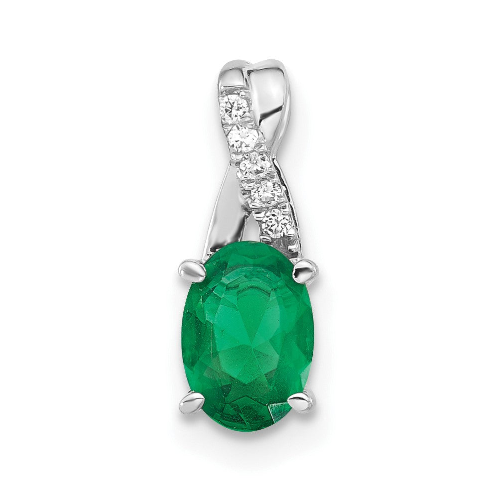 Oval Gemstone & Diamond Pendants