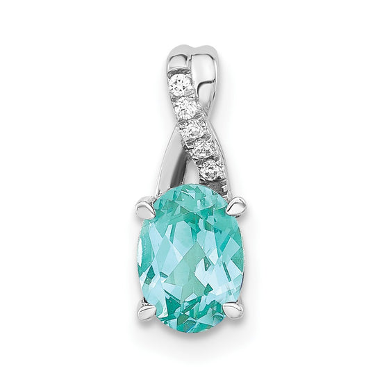 Oval Gemstone & Diamond Pendants