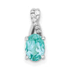 Oval Gemstone & Diamond Pendants