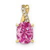 Oval Gemstone & Diamond Pendants