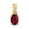 Oval Gemstone & Diamond Pendants