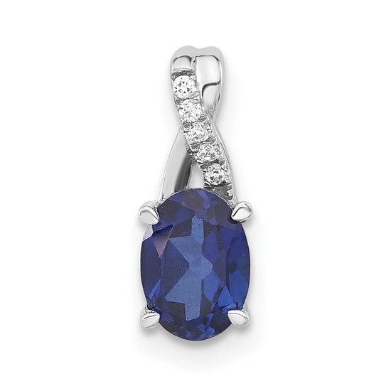 Oval Gemstone & Diamond Pendants