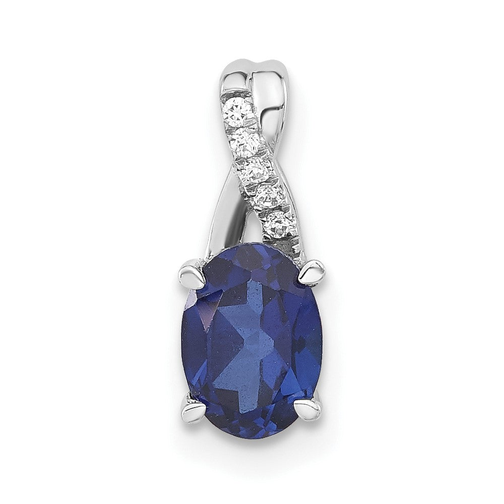 Oval Gemstone & Diamond Pendants