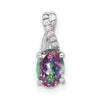 Oval Gemstone & Diamond Pendants