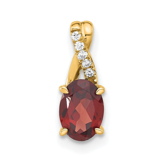 Oval Gemstone & Diamond Pendants
