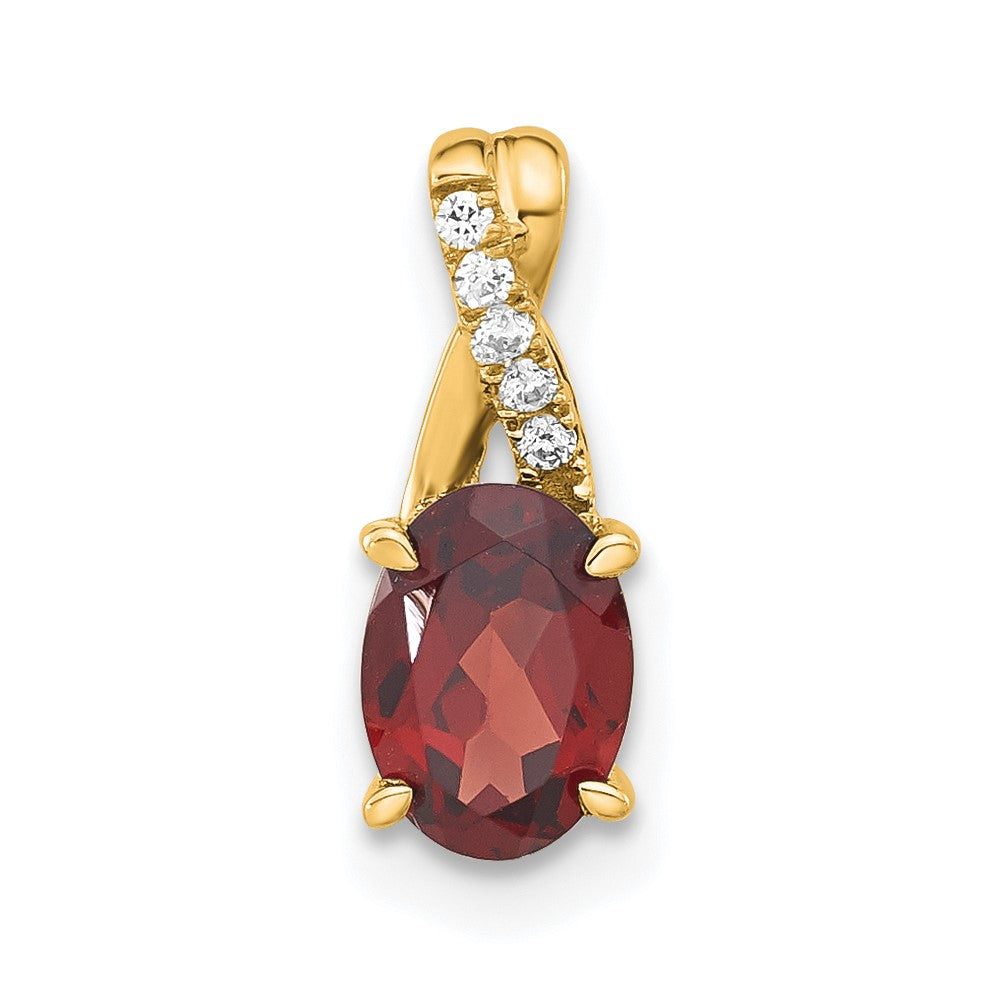 Oval Gemstone & Diamond Pendants