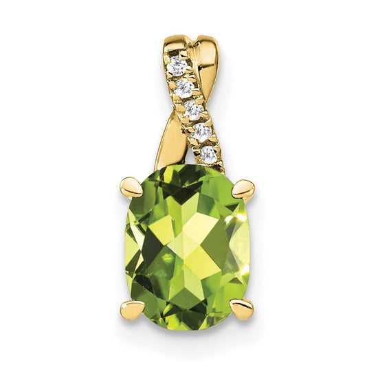 Oval Gemstone & Diamond Pendants