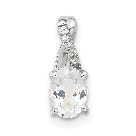 Oval Gemstone & Diamond Pendants