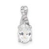Oval Gemstone & Diamond Pendants