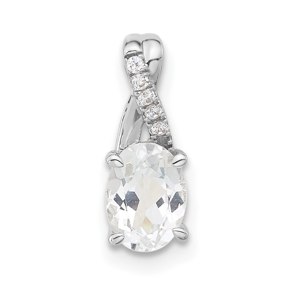 Oval Gemstone & Diamond Pendants