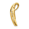 14k 3/8 carat Lab Grown Diamond VS/SI+ G+ Fashion Curve Bar Chain Slide Pendant