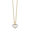 14k 1/6 carat Diamond Heart Pendant 18 inch Necklace