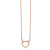 14k Rose Gold 1/20 carat Diamond Heart 18 inch Necklace