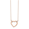14k Rose Gold 1/4 carat Diamond Heart 18 inch Necklace