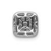 14k White Gold 1/4 carat Diamond Square Halo Cluster Chain Slide