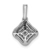 Gold Polished Diamond Slide Pendant