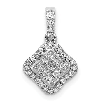 Gold Polished Diamond Slide Pendant