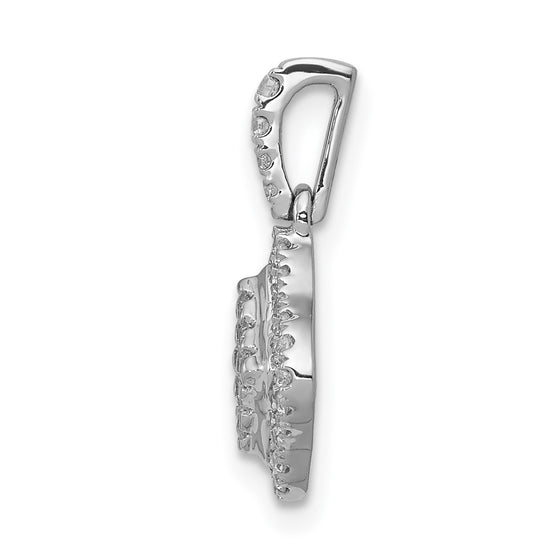 Gold Polished Diamond Slide Pendant