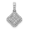 Gold Polished Diamond Slide Pendant