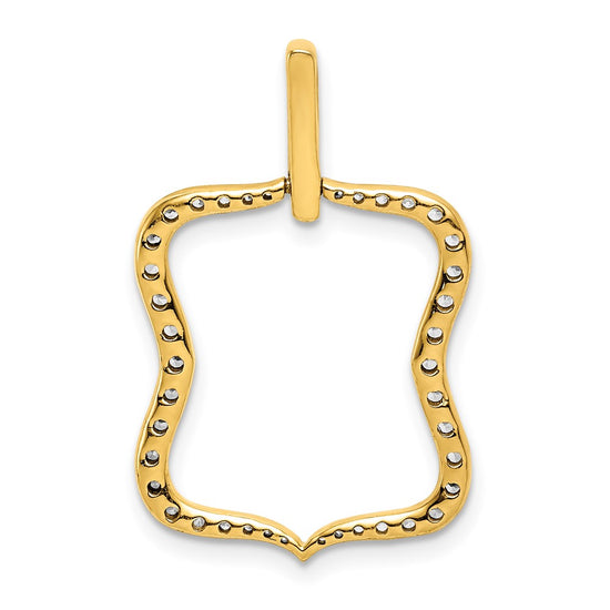 14k Polished 1/2 carat Diamond Fancy Pendant
