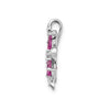 14k White Gold Diamond and Pear Citrine/Pink Tourmaline Flower Pendant